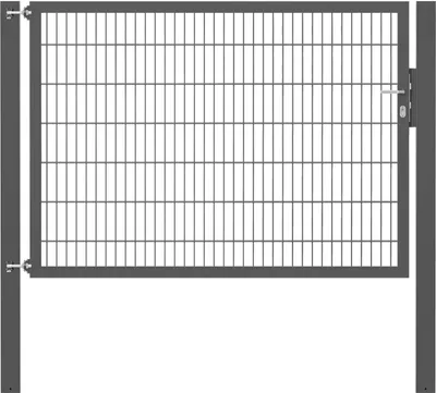 Produktbild von Alberts Einzeltor Flexo Plus mit Zubehör, zum Einbetonieren, anthrazit, Breite 200 cm, Höhe 140 cm, Pfostenstärke 100 x 100 mm