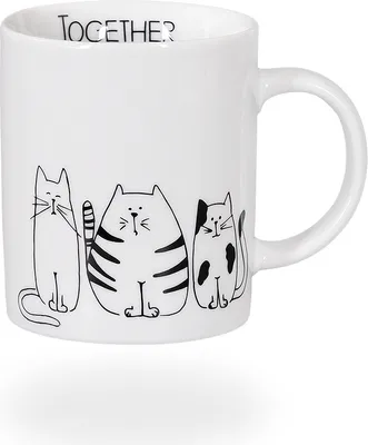 Produktbild von tea4chill Könitz Teetasse Funny Cats. Tee- oder Kaffeetasse 300ml, Porzellan