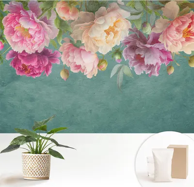 Produktbild von Fototapete  - 152x104 cm - Tapete - Wandtapete - Wandbilder  - Dekofolie - Tapete Folie - Wand - Dekoration - Wohnzimmer - Florale Eleganz