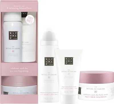 Produktbild von Rituals Sakura Set Body Cream 70ml/Body Scrub 125gr/Foaming Shower Gel 50ml 245 ml