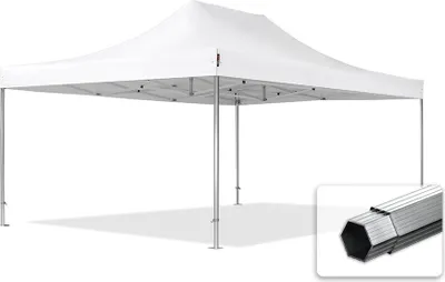 Produktbild von TOOLPORT 4x6m Aluminium Faltpavillon, ohne Seitenteile, weiß