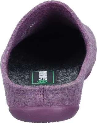 Produktbild von Dr. Brinkmann Damen Hausschuh Filz Pantoffel aus recyceltem PET mit Gummisohle, Größe:37 EU, Farbe:Violett