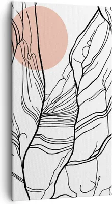 Produktbild von Bild auf Leinwand - Leinwandbild - Einteilig - Abstraktion Linien Sonne - 45x80cm - Wand Bild - Wanddeko - Wandbilder - Leinwanddruck - Bilder - Wanddekoration - Leinwand bilder - PA45x80-4770