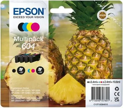 Image de Cartouches d'encre EPSON 604, Multipack 4 couleurs, 10,6ml par cartouche, Compatible Expression Home XP-4200