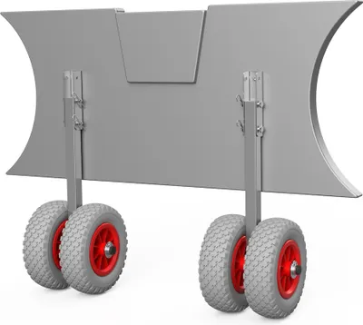 Immagine prodotto di Coppia ruote di poppa ruote di lancio di trasporto acciaio inox SUPROD EW200, grigio/rosso