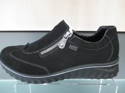 Produktbild von Rieker Damen Echtleder Slipper schwarz, Damen:36 EU