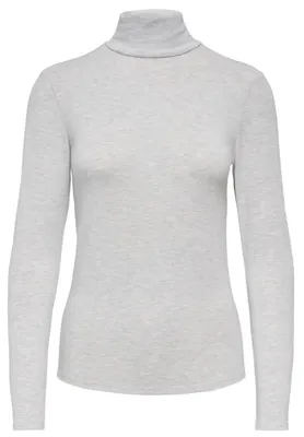 Produktbild von ONLY ONLSIA L/S ROLL NECK TOP BOX JRS Light Grey Melange L