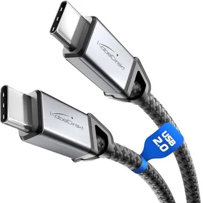 Immagine prodotto di KabelDirekt – Cavo USB-C – 3 unità da 1 metro – USB 2.0, 60W PD