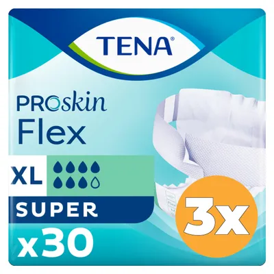 Produktbild von 3x Tena Flex Super Proskin Extra Large (30 Stück)
