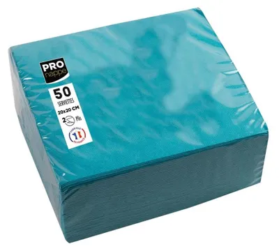 Imagen del producto de PROnappe SV622028I PROnappe Servietten türkis 2-lagig 10,0 x 10,0 cm 50 St.