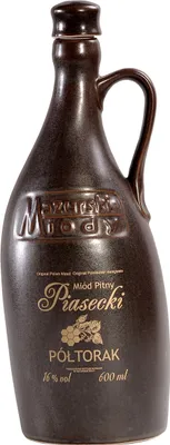 Produktbild von Piasecki Poltorak Honig (Eineinhalber) 0,6L im Steinzeuggefäß | Met Honigwein Metwein Honigmet | 600 ml | 16% Alkohol | Mazurskie Miody | Geschenkidee | 18+