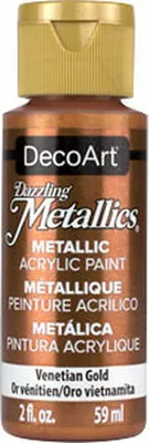 Produktbild von DECOART Dazzling Metallics Acrylic Paint, Acrylfarbe - Venetian Gold 59 ml