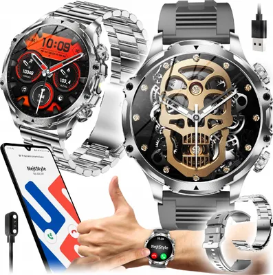 Zdjęcie produktu dla ZEGAREK MĘSKI SMARTWATCH MENU PL ROZMOWY SMART WATCH WODOODPORNY 700 mAh