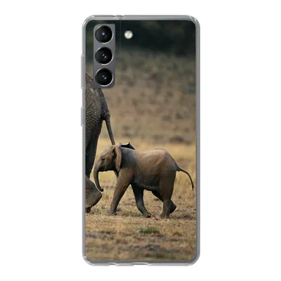 Produktbild von MuchoWow® Handyhülle Schutzhülle Hülle für Samsung Galaxy S21 Elefant - Tiere - Savanne - Natur Silikon Softcase Handy Hülle - Softcase