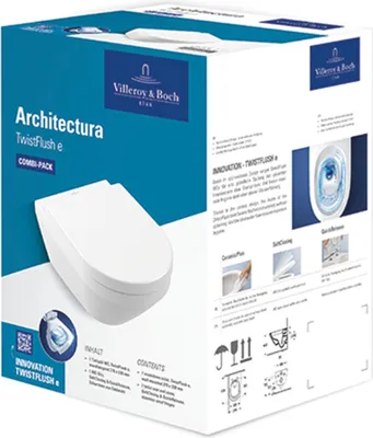 Produktbild von Combi-Pack Architectura Wand-WC tief 4694C0XX Compact, TwistFlus wei