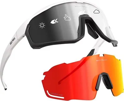 Produktbild von Famanu Sport Sonnenbrille mit wechselbaren Gläsern - UV400 Schutz, leicht