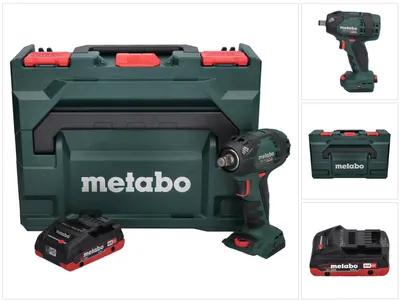 Image de Metabo SSW 18 LTX 300 BL Visseuse à chocs sans fil 300Nm 1/2" 18V Brushless + 1x Batterie 4,0Ah + Coffret - sans chargeur (602395840)