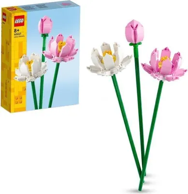 Obrázok produktu pre LEGO Creator Lotusové kvety 40647, stavebnice pre dievčatá a chlapcov od 8 rokov, 220 dielov, 3 umelé kvety