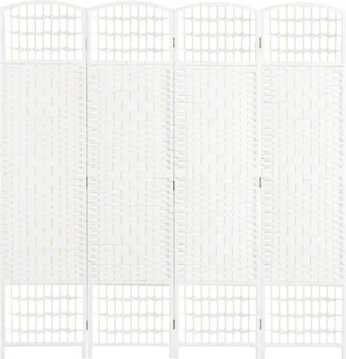 Produktbild von Paravent 4-teilig 160 x 170 cm Faltbar Raumteiler Trennwand aus Wellenfaser Trennwand für Wohnzimmer