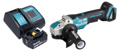 Image de Makita DGA 520 ST1X1 Meuleuse d'angle sans fil 18 V 125 mm X-LOCK Brushless + 1x batterie 5,0 Ah + chargeur