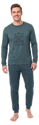 Imagen del producto de Pijama de algodón para hombre de Kisses&Love, modelo KLP4, con mangas largas
