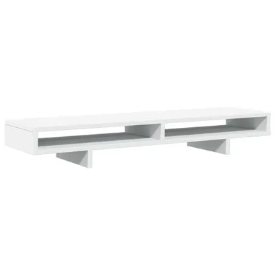 Produktbild von vidaXL Monitorständer Weiß 100x27x15 cm Holzwerkstoff