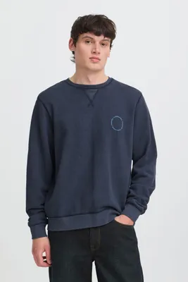 Zdjęcie produktu dla BLEND - Bluza dresowa, okrągły dekolt, ściągacz u dołu, jednolity kolor, rozmiar: XXL (45/46)