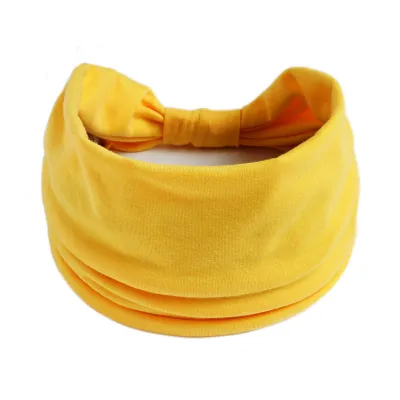 Produktbild von Sport-Stirnband für Damen, einfarbig, verstellbare Breite, hochelastisch, schweißabsorbierend, Yoga-Stirnband, Alltagsaccessoires, Gelb