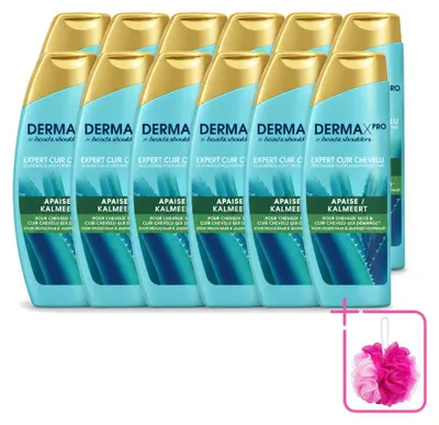 Zdjęcie produktu dla 12 sztuk szamponu Head & Shoulders DermaX Pro Anti-łupież, łagodzący, 470 ml - zestaw ekonomiczny