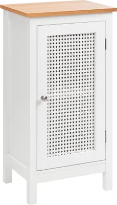 Zdjęcie produktu dla BELIANI Szafka łazienkowa biała MDF 30 x 75 cm przechowywanie do łazienki z półkami i perforowanymi drzwiczkami