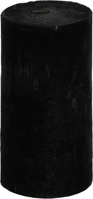 Produktbild von Stumpenkerze durchgefärbt schwarz mamoriert Ø 10 cm x 20 cm