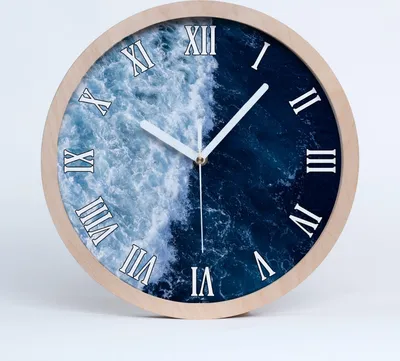 Produktbild von Holzuhr 25fi cm wanduhr - weiße Spitzen - morskieale