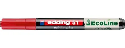 Lakový popisovač, 1–2 mm, EDDING „51“, červený