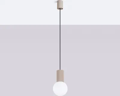 Produktbild von Pendelleuchte HALO 1 taupe 1xG9 8W Aluminium/Glas 120x12x12cm Sollux Lighting