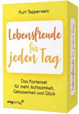 Produktbild von Lebensfreude für jeden Tag – Das Kartenset für mehr Achtsamkeit, Gelassenheit und Glück:  autor Kurt Tepperwein erklärt alles, was man für ein stressfreies Leben braucht