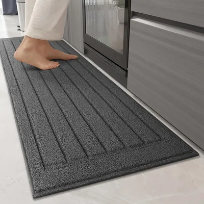 Productafbeelding van Keukenloper, machinewasbaar, 44x150 cm, grijs
