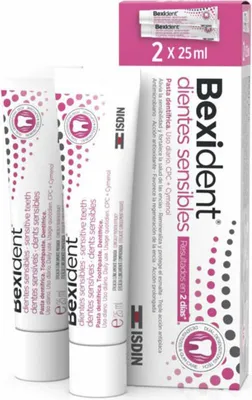 Produktbild von BEXIDENT SENSITIVE TEETH duo Zahnpasta