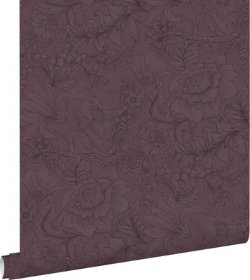 Obrázok produktu pre ESTAhome tapeta kvetinový vzor tmavo fialová 50 x 900 cm