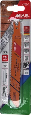 Obrázek produktu pro Pilové listy Tri-metal Balení = 2 kusy Délka 130 mm 6 zubů