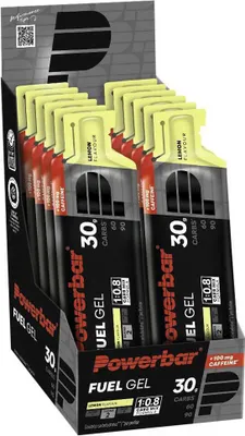 Produktbild von POWERBAR Kohlenhydratgel Fuel 30 Gel Black Line Lemon Koffein 12x 50ml