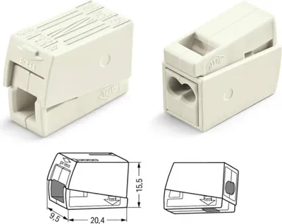 Produktbild von Wago 224-112, 9,5 mm, 20,5 mm, 15,5 mm, 400 V