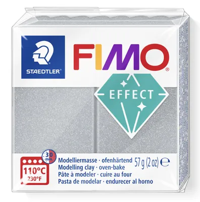 Produktbild von STAEDTLER FIMO effect 8010 Metallic ofenhärtende Modelliermasse Einzelprodukt, 57g, metallic silber
