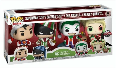 Immagine prodotto di Funko POP! Marvel DC Heroes Superman Batman Joker Harley 4pak SE