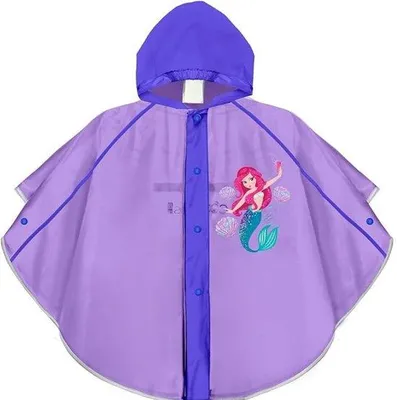 Produktbild von Famanu Regenponcho für kleine Mädchen - Wasserfest, reflektierend, mit Kapuze