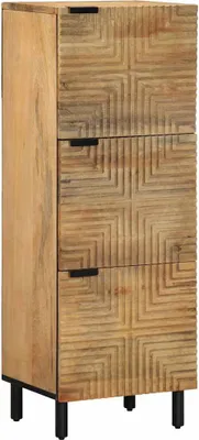 Image de Highboard brun 40x33x110 cm bois massif mangue
