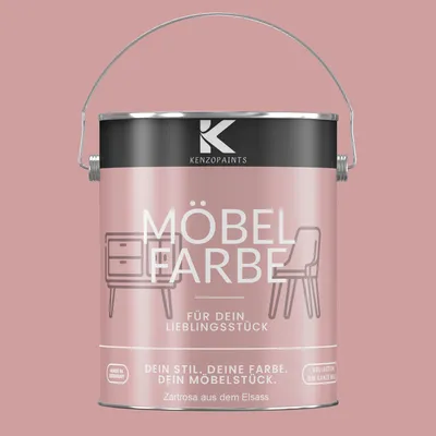 Produktbild von Kenzopaints 2,5Liter Möbelfarbe Möbellack - Zartrosa aus dem Elsass