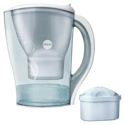 Wasserfilterkanne 2,5 l, mit Aktivkohlefilter, Kunststoff, 1,3 l Reservoir