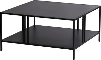 Zdjęcie produktu dla Stolik kawowy 'Kumlinge' metalowy 40x80x80 cm czarny