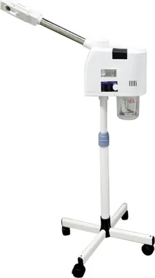 Produktbild von Gesichtssauna, Ozon-Gesichtsdampfer, warmer Dampf, 360° drehbar, höhenverstellbar, für Salon & Zuhause, Weiß