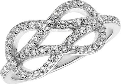 Produktbild von Eleganter 925 Sterling Silber (Rhodiniert) Damen - Ring mit Zirkonia, 57 (18.1); TRS22131RSP
